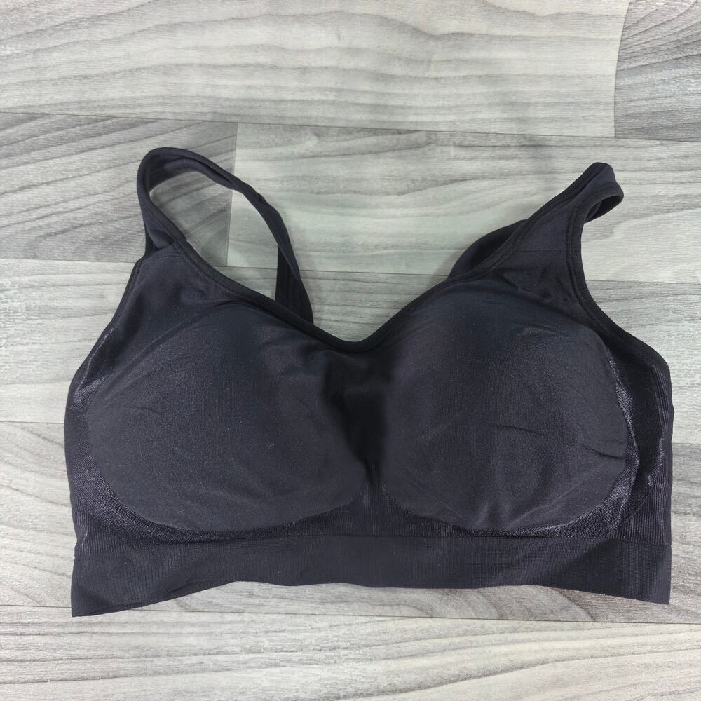 Truekind Daily Comfort Wirefree Shaper Bra Black Size XL NWT